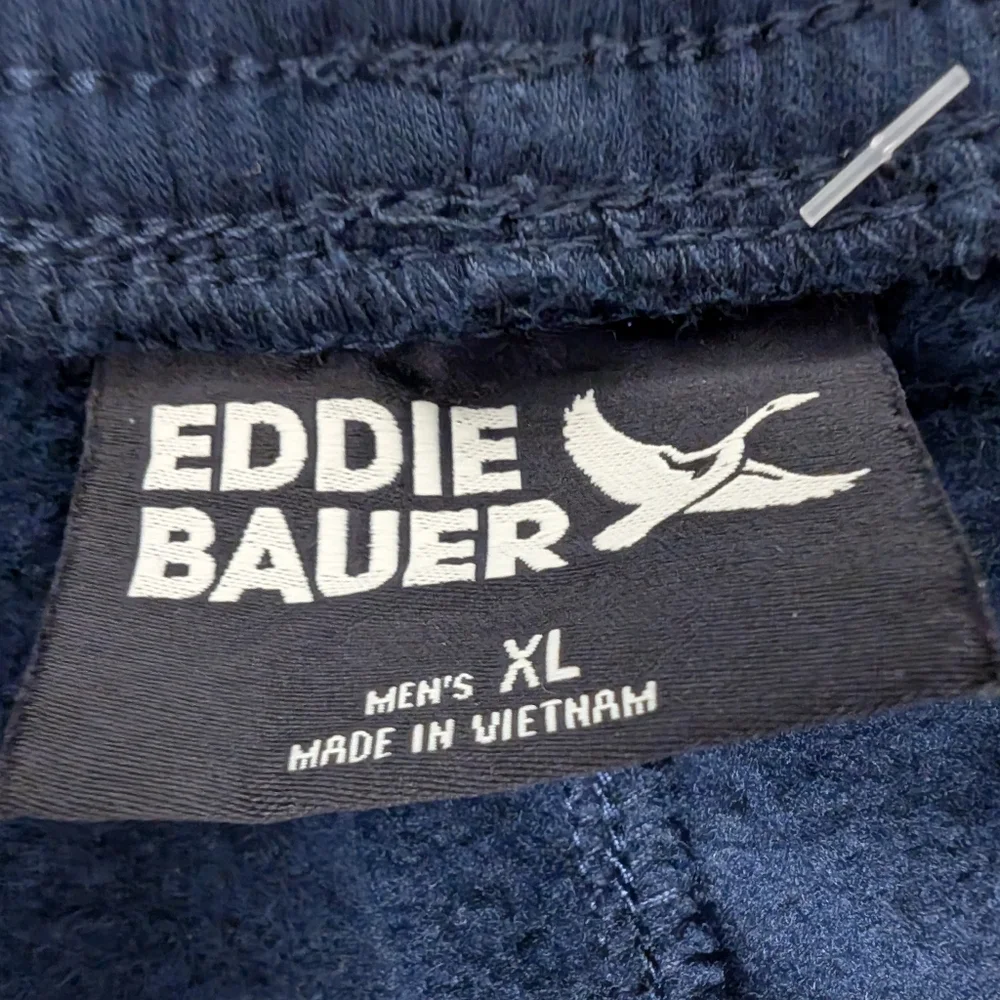 EDDIE BAUER Jogger Sweatpants Vintage Soft Navy Blue XL Classic New
